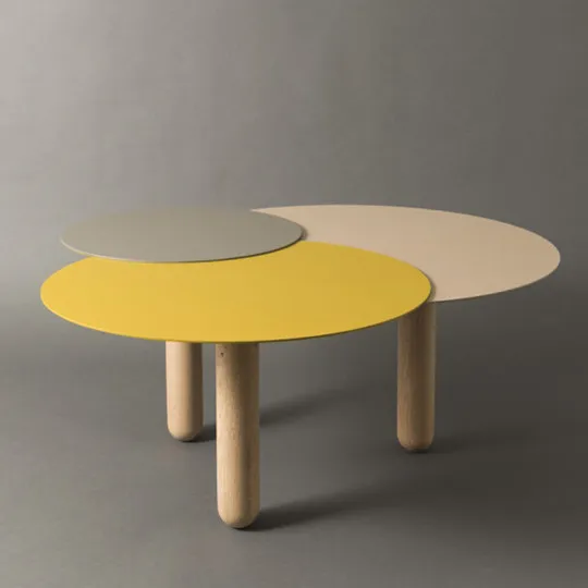 Table basse Cers Matière Grise acier et bois - personnalisable