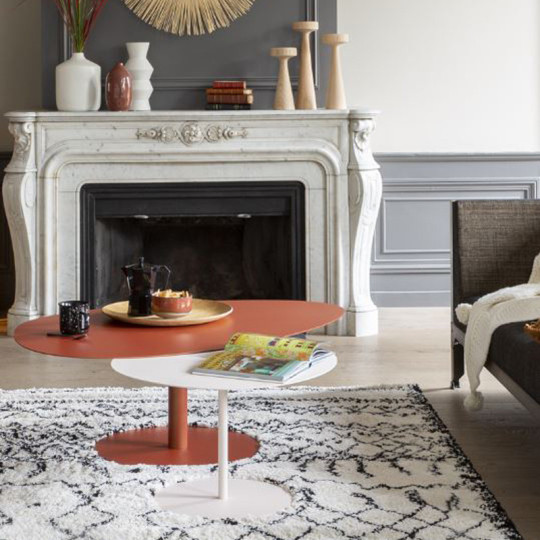 Table basse Galet Matière Grise - 3 tailles 40 coloris