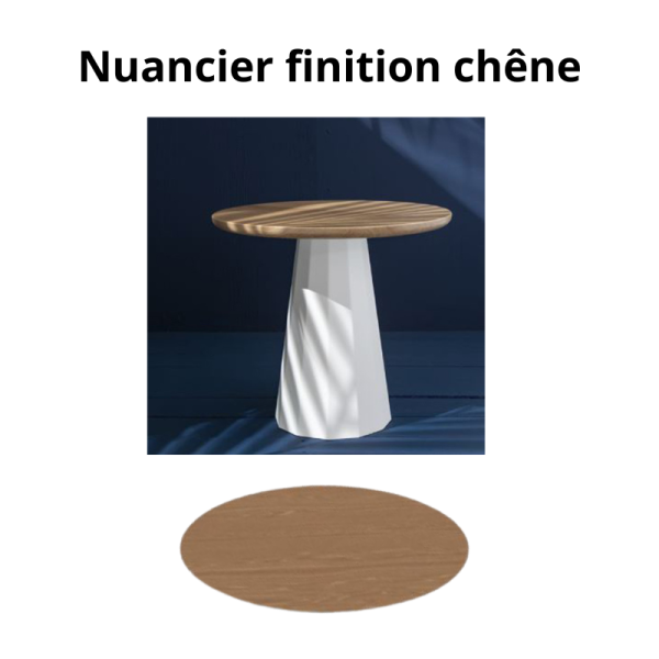 Table basse ovale Ankara chêne Matière Grise - 39 coloris