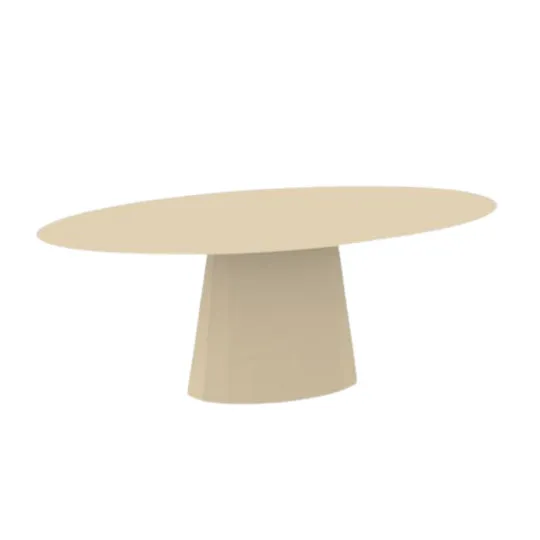 Table à manger Ankara acier ovale Matière Grise - 39 coloris