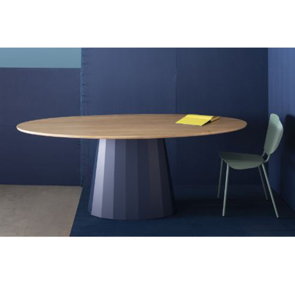 Table à manger Ankara chêne ovale Matière Grise - 39 coloris