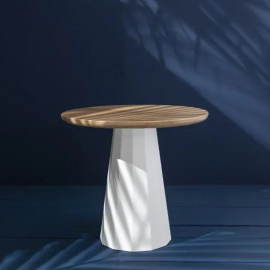 Table basse ronde Ankara chêne Matière Grise - 39 coloris 2 tailles