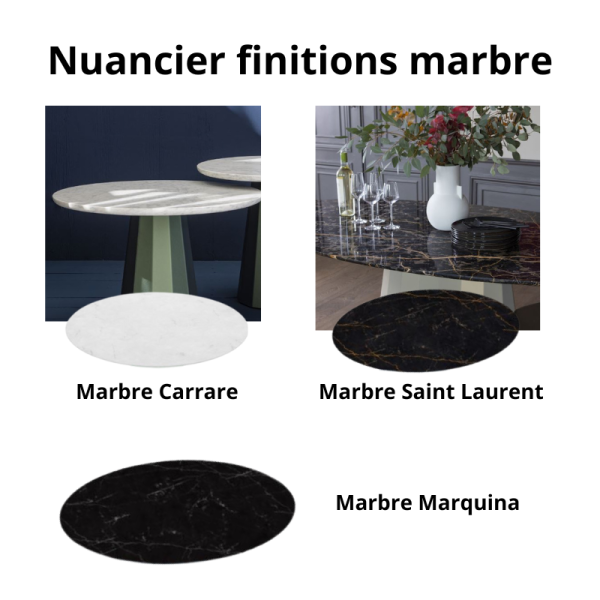 Table basse ovale Ankara marbre Matière Grise - 39 coloris