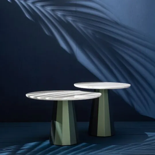 Table basse ronde Ankara marbre Matière Grise - 39 coloris 2 tailles