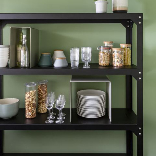 Etagère 4 niveaux Hegoa Matière Grise acier - 38 coloris 2 tailles