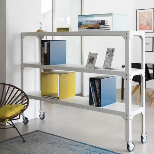 Etagère 3 niveaux Hegoa Matière Grise acier - 38 coloris 3 tailles