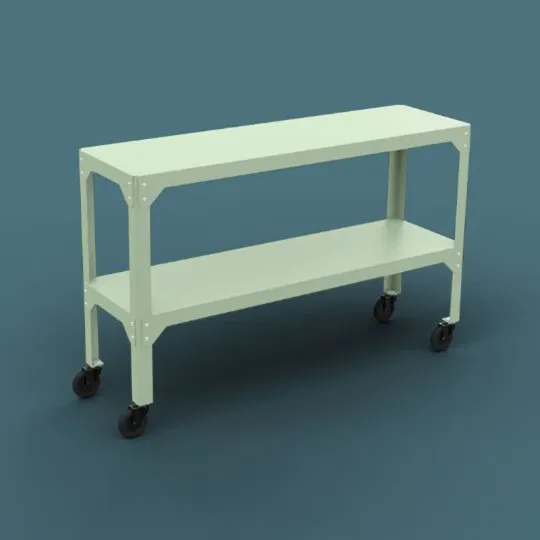 Etagère 2 niveaux Hegoa Matière Grise acier - 38 coloris