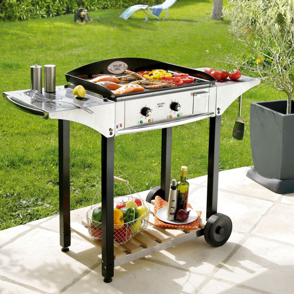 Desserte chariot inox Roller Grill 400 pour plancha CHPS 400