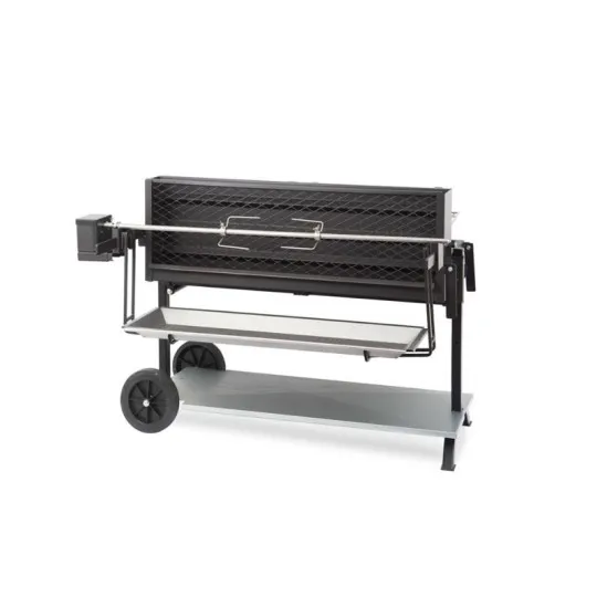 Barbecue à charbon à méchoui Le Marquier sur chariot