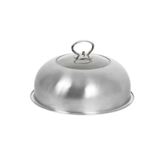 Cloche en inox Le Marquier cuisson à l'étouffée plancha - avec ou sans thermomètre