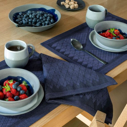 4 sets de table Club coton lin Le Jacquard Français x Wilmotte - 7 coloris - rectangulaires