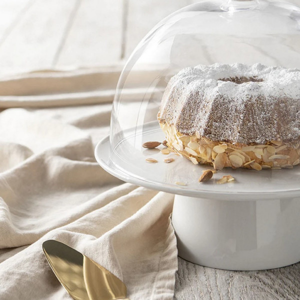 Coffret présentoir à gâteaux 25cm Modulo Blanc Degrenne