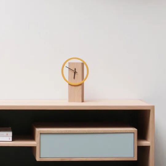 Horloge Cyclock Drugeot Manufacture chêne massif - 14 coloris