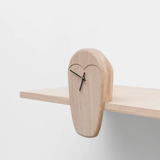 Horloge Hibou Drugeot Manufacture chêne massif - 2 teintes