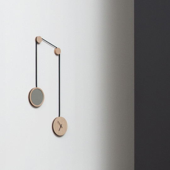Horloge Pendule Drugeot Manufacture chêne massif - 4 coloris 2 teintes