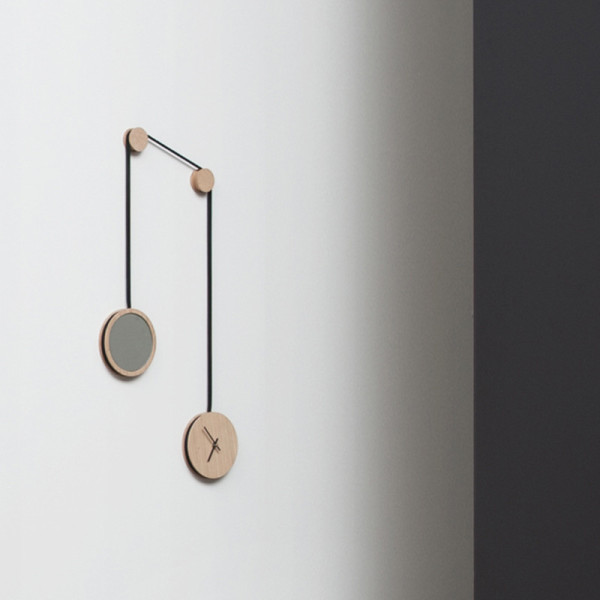 Horloge Pendule Drugeot Manufacture chêne massif - 4 coloris 2 teintes