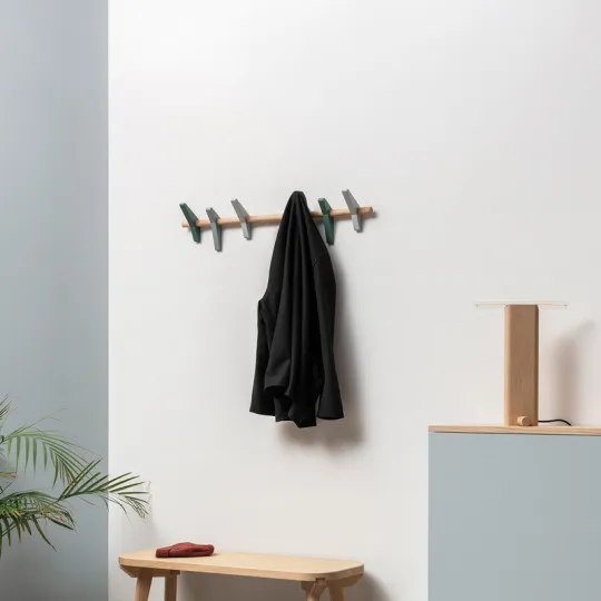 Patère Hirondelle Drugeot Manufacture chêne massif - 2 tailles 2 coloris 2 finitions