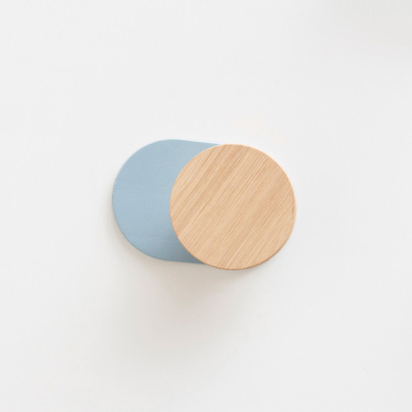 Patère Ombre Drugeot Manufacture chêne massif - 6 coloris 2 finitions