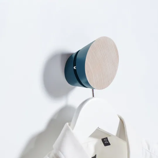 Patère Tronquée Drugeot Manufacture chêne massif - 6 coloris 2 finitions