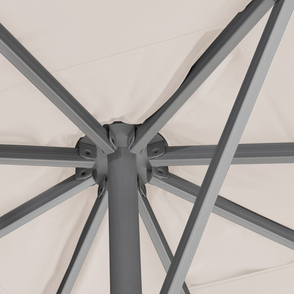Parasol MÉDICIS carré très grand format 5x5m HORUS