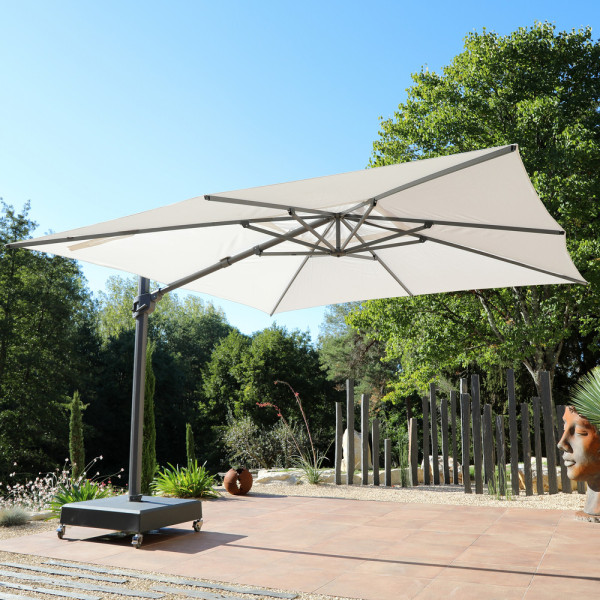 Parasol MÉDICIS déporté XXL 3,5x5m VEGA - 3 coloris