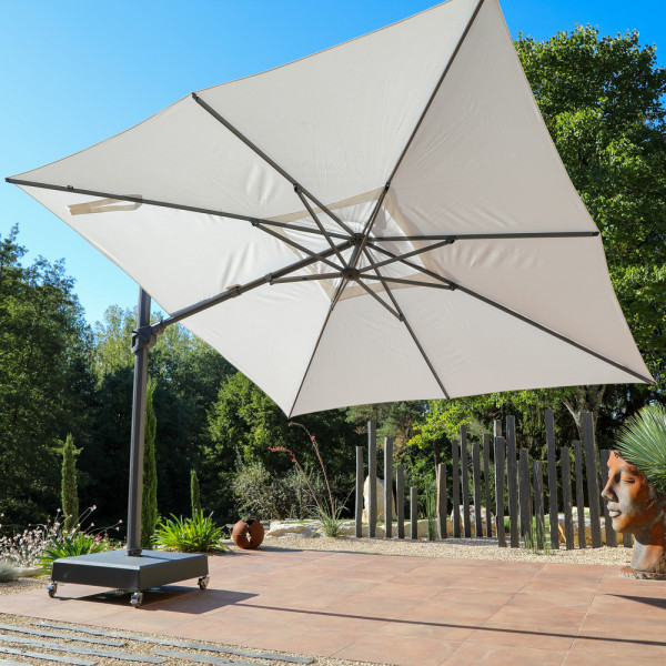 Parasol MÉDICIS déporté XXL 3,5x5m VEGA - 3 coloris