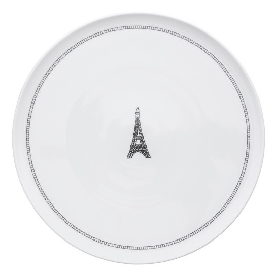 Plat rond à tarte Tour DEGRENNE en porcelaine 32cm