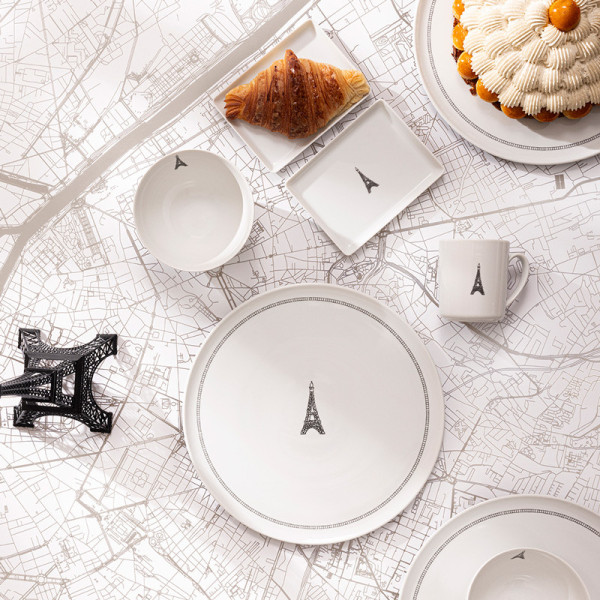 Plat rond à tarte Tour DEGRENNE en porcelaine 32cm