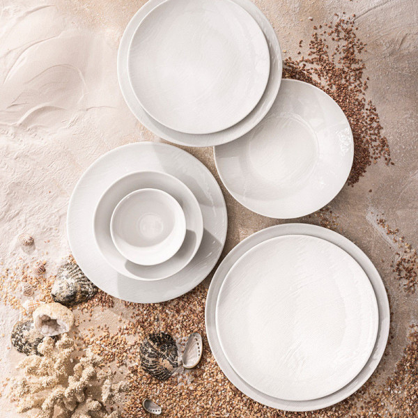6 assiettes DEGRENNE Rivage porcelaine - 5 tailles