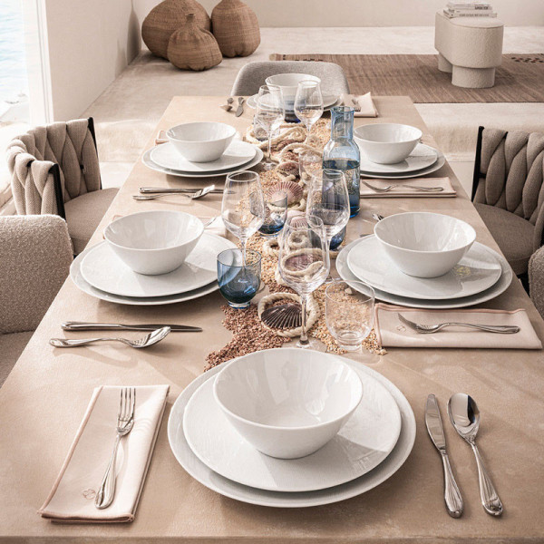 6 assiettes DEGRENNE Rivage porcelaine - 5 tailles