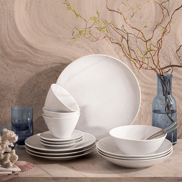 6 assiettes DEGRENNE Rivage porcelaine - 5 tailles
