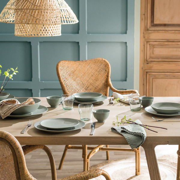 6 assiettes DEGRENNE Modulo nature Jade - 5 tailles