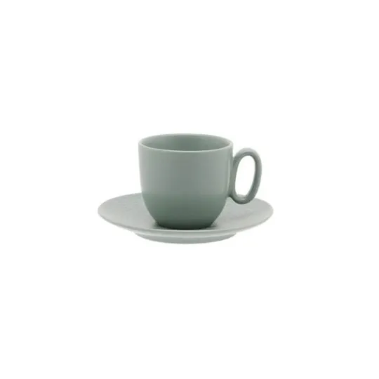 6 tasses soucoupes DEGRENNE Modulo Nature Jade - 2 tailles