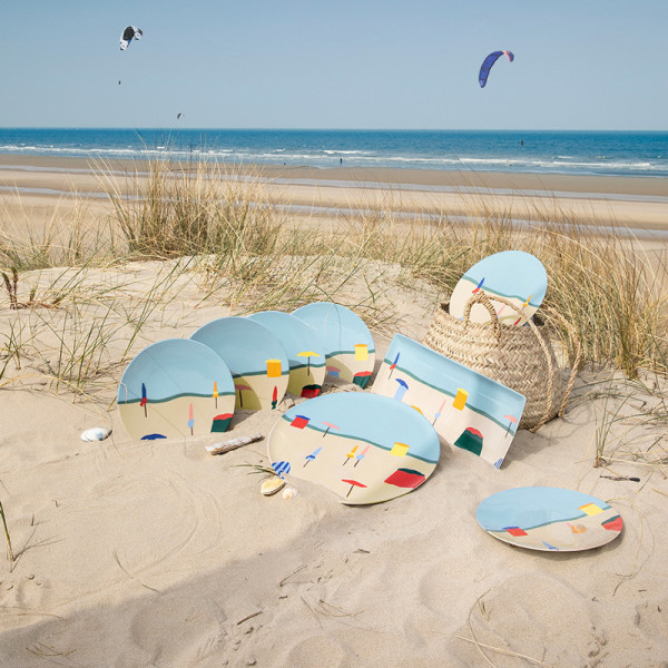 Plats DEGRENNE Destination mer en porcelaine - 3 tailles