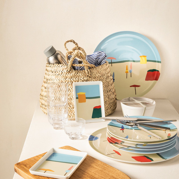Plats DEGRENNE Destination mer en porcelaine - 3 tailles