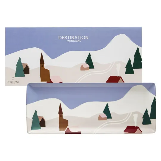 Plats DEGRENNE Destination montagne en porcelaine - 2 tailles