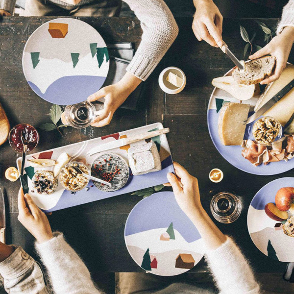 Plats DEGRENNE Destination montagne en porcelaine - 2 tailles
