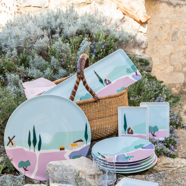 Plats DEGRENNE Destination sud en porcelaine - 2 tailles