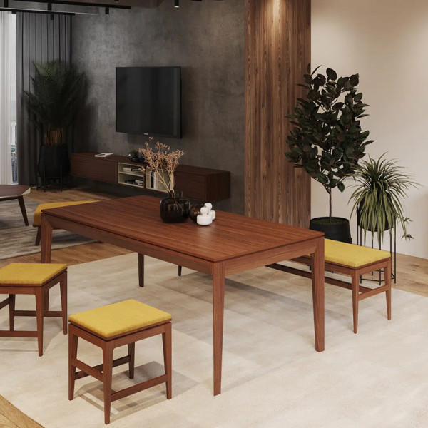 Banc Buzz Dasras bois et tissu - 19 finitions 3 tailles
