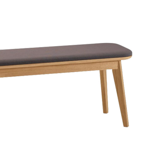 Banc Chevron Dasras bois chêne et tissu - 9 finitions 3 tailles