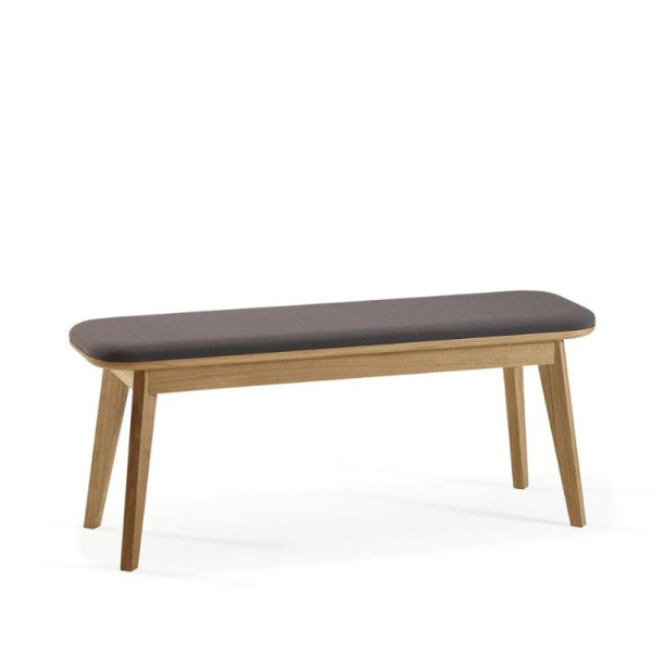 Banc Snack Dasras bois chêne et tissu - 9 finitions 3 tailles