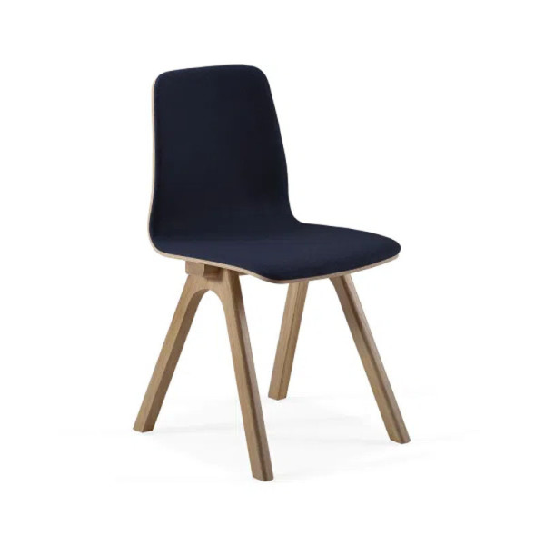 Chaise Chevron Dasras bois chêne et tissu - 9 finitions