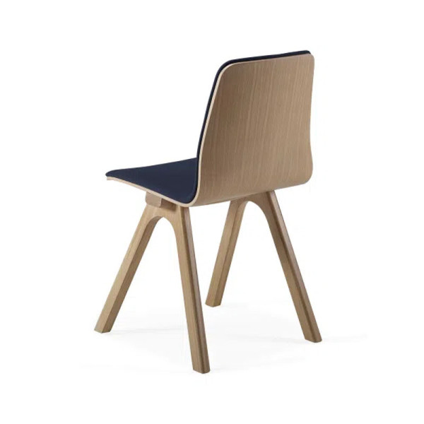 Chaise Chevron Dasras bois chêne et tissu - 9 finitions