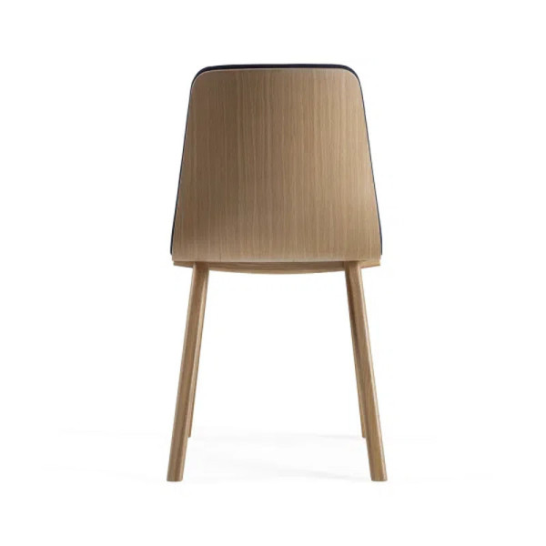 Chaise Chevron Dasras bois chêne et tissu - 9 finitions