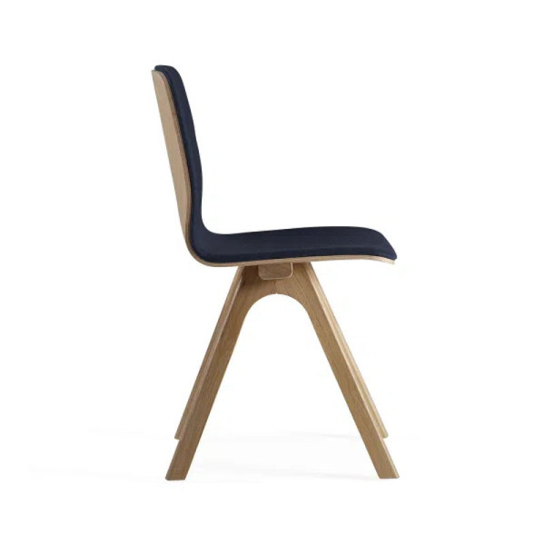 Chaise Chevron Dasras bois chêne et tissu - 9 finitions