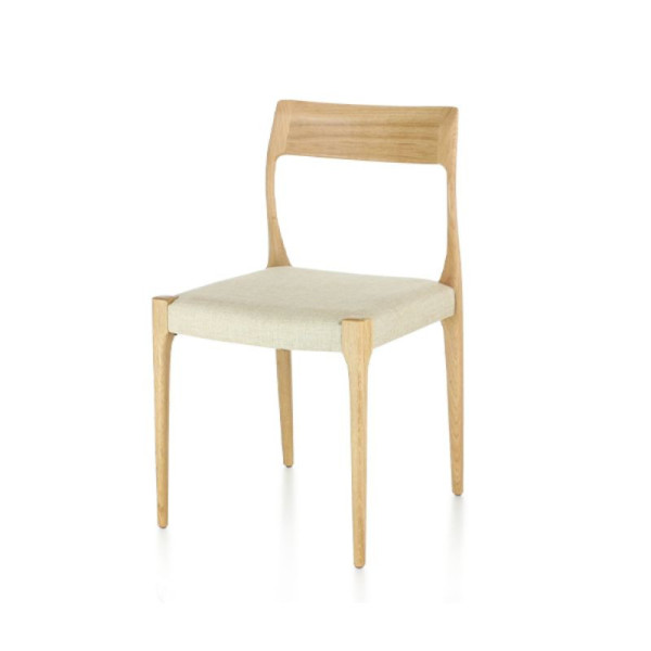 Chaise Zélie Dasras bois frêne et tissu - 9 finitions
