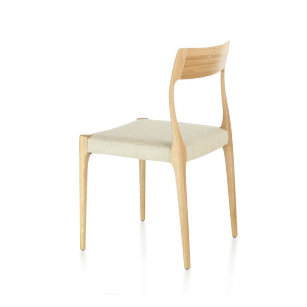 Chaise Zélie Dasras bois frêne et tissu - 9 finitions