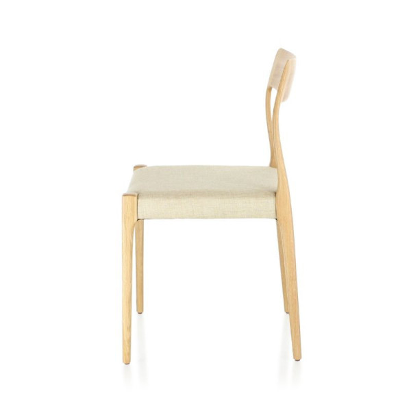 Chaise Zélie Dasras bois frêne et tissu - 9 finitions