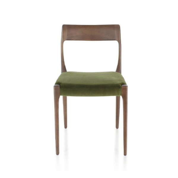 Chaise Zélie Dasras bois frêne et tissu - 9 finitions