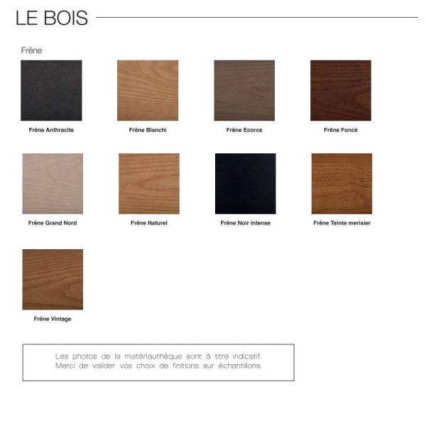 Chaise Zélie Dasras avec accoudoirs bois frêne et tissu - 9 finitions